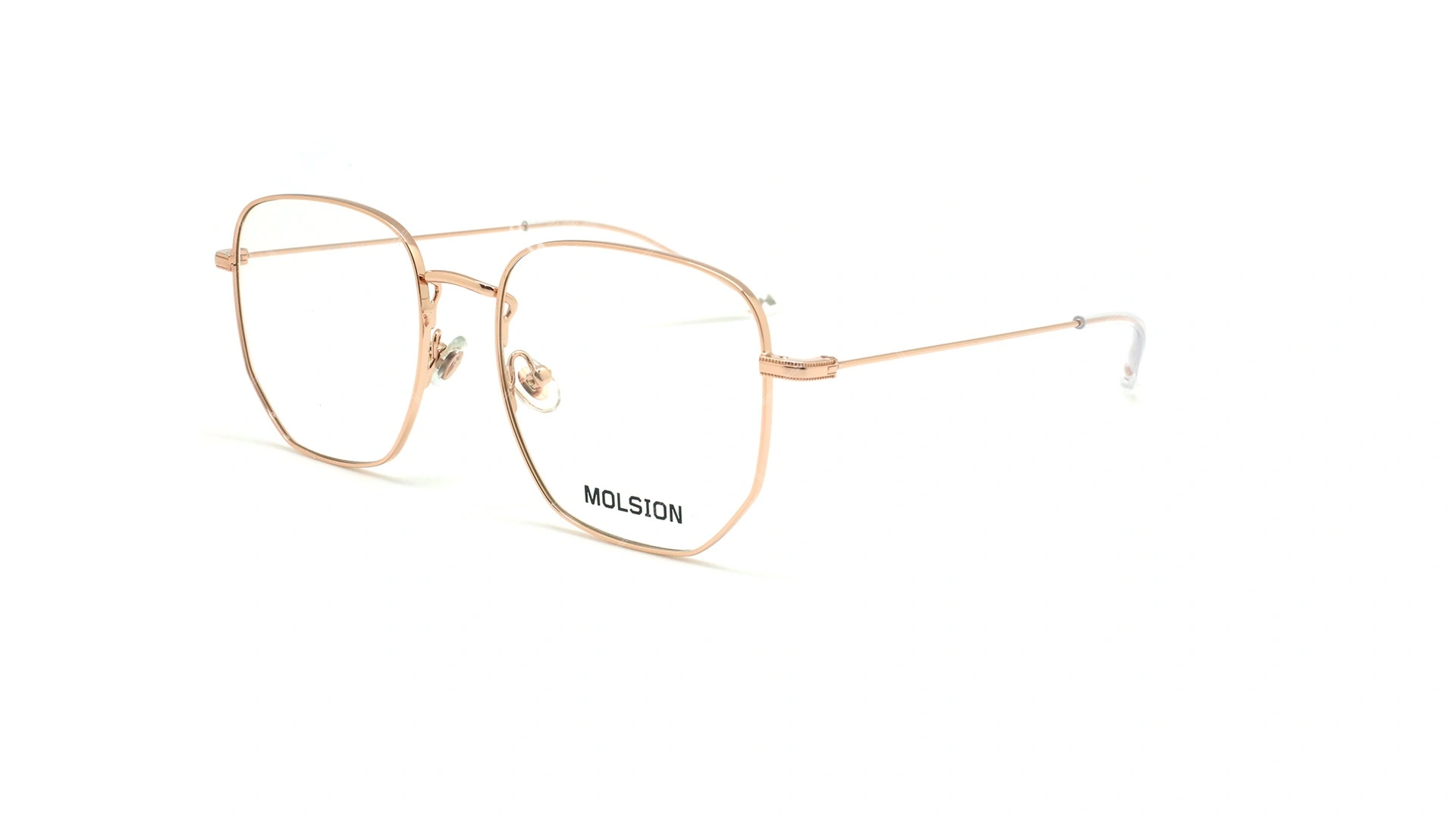 عینک طبی چند ضلعی مولسیون - MOLSION MJ7086 - شامپاینی - عکاسی وحدت - زاویه سه رخ
