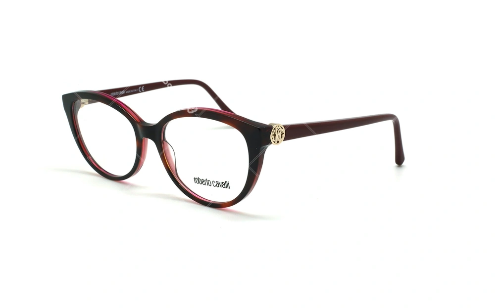 عینک طبی گربه ای روبرتو کاوالی - ROBERTO CAVALLI MARRADI RC5073 - مشکی بنفش - عکاسی وحدت - زاویه سه رخ 