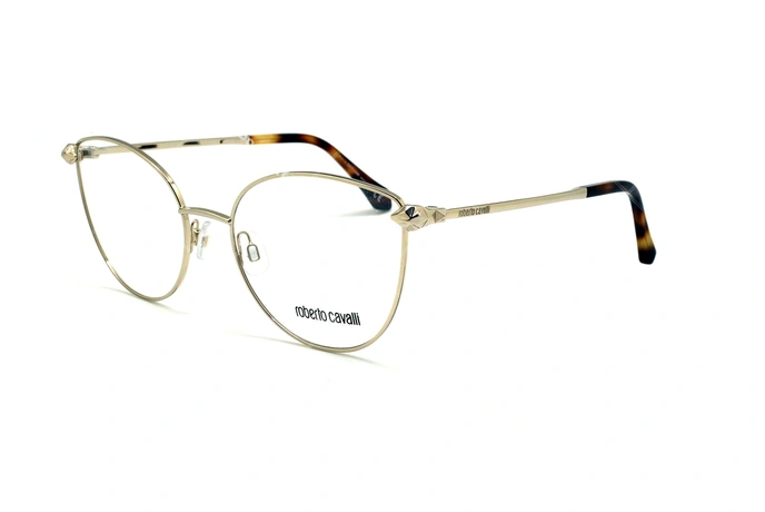 عینک طبی گربه ای روبرتو کاوالی - ROBERTO CAVALLI LUCIGNENO RC5065 - نقره ای - عکاسی وحدت - زاویه سه رخ 