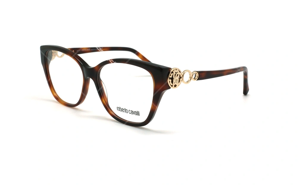 عینک طبی گربه ای روبرتو کاوالی - ROBERTO CAVALLI LARI RC5058 - قهوه ای هاوانا - عکاسی وحدت - زاویه سه رخ 