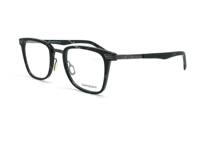 عینک طبی مربعی دیویدوف DAVIDOFF 92044 - مشکی مات - عکاسی وحدت - زاویه سه رخ 