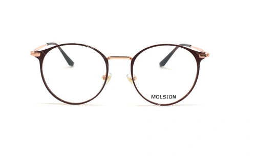 عینک طبی گرد مولسیون - MOLSION MJ7035 - عکاسی وحدت-عکس زاویه روبرو