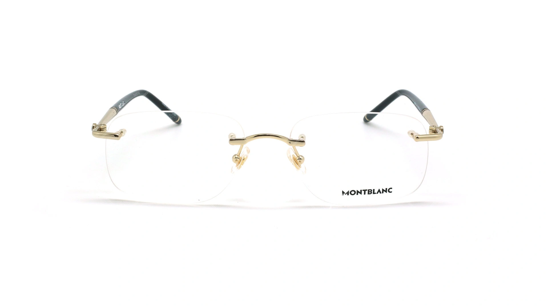 عینک طبی گریف مون بلان - MONTBLANC MB0071O - طلایی مشکی - عکاسی وحدت - زاویه روبرو