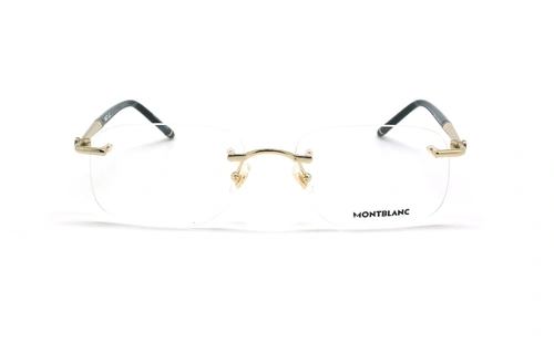 عینک طبی گریف مون بلان - MONTBLANC MB0071O - طلایی مشکی - عکاسی وحدت - زاویه روبرو