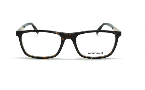 عینک طبی فلزی زیر گریف مونت بلانک - MONTBLANC MB0021O -قهوه ای هاوانا - عکاسی وحدت - زاویه روبرو