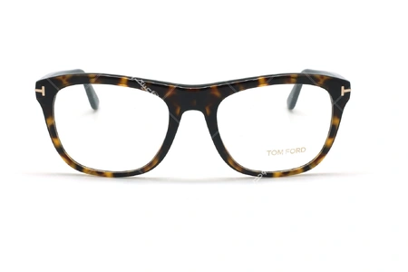 عینک طبی گربه ای تام فورد - TOM FORD FT5480 - قهوه ای هاوانا - عکاسی وحدت - زاویه روبرو