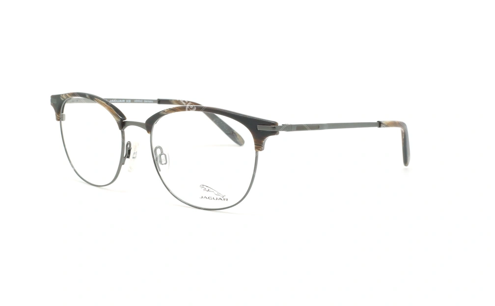 عینک طبی کلاب راند جگوار JAGUAR 33706 - طوسی قهوه ای - عکاسی وحدت - زاویه سه رخ 