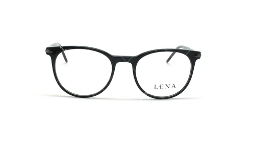 عینک طبی گرد لنا - LENA LE520 - مشکی - عکاسی وحدت - زاویه روبرو