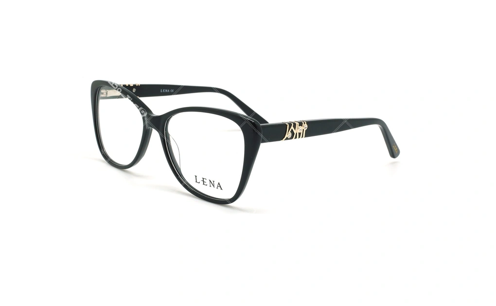 عینک طبی پروانه ای لنا - LENA LE507 -مشکی نگین دار - عکاسی وحدت - زاویه سه رخ 