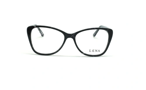 عینک طبی پروانه ای لنا - LENA LE507 -مشکی نگین دار - عکاسی وحدت - زاویه روبرو