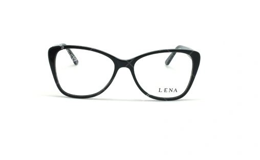 عینک طبی پروانه ای لنا - LENA LE507 -مشکی نگین دار - عکاسی وحدت - زاویه روبرو