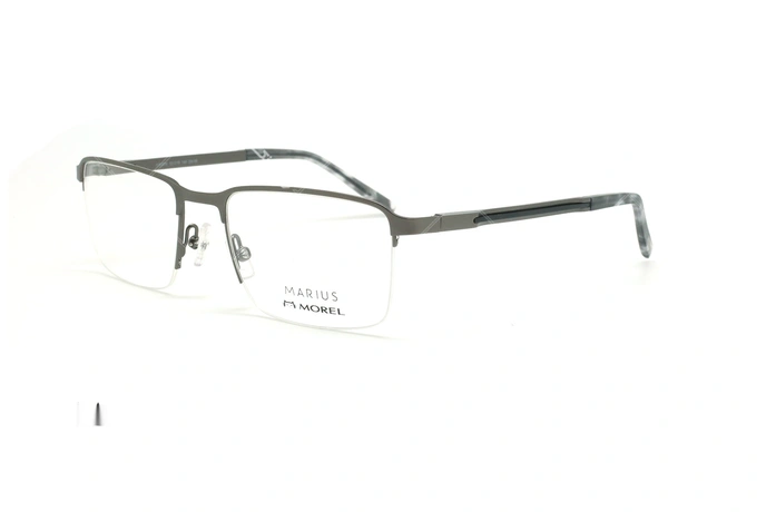 عینک طبی زیرگریف مورل - MARIUS MOREL 50038M -طوسی - عکاسی وحدت - زاویه سه رخ 