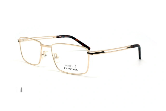 عینک طبی مستطیلی مورل - MARIUS MOREL 50032M - طلایی - عکاسی وحدت - زاویه سه رخ
