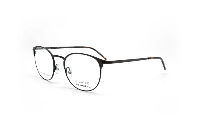 عینک طبی گرد لایتک - Lightec 30168L- عکاسی وحدت - مشکی  - عکس زاویه سه رخ