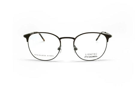 عینک طبی گرد لایتک - Lightec 30168L- عکاسی وحدت - مشکی  - عکس زاویه روبرو