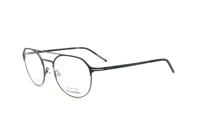 عینک طبی دوپل گرد لایتک-  LIGHTEC 30169L - عکاسی وحدت - مشکی  - عکس زاویه سه رخ