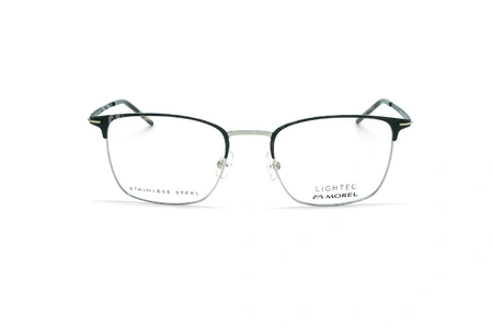 عینک طبی مستطیلی لایتک -  LIGHTEC 30166L - عکاسی وحدت - مشکی نقره ای - عکس زاویه روبرو