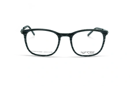 عینک طبی مربعی لایتک -  LIGHTEC 30025L - عکاسی وحدت - مشکی هاوانا - عکس زاویه روبرو
