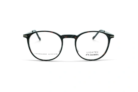 عینک طبی گرد لایتک -  LIGHTEC 30106L - عکاسی وحدت -  قهوه ای هاوانا - عکس زاویه سه رخ