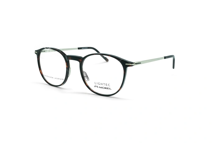 عینک طبی گرد لایتک -  LIGHTEC 30106L - عکاسی وحدت - قهوه ای هاوانا - عکس زاویه سه رخ