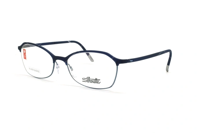 عینک طبی گربه ای سیلوئت - Silhouette1582 -سرمه ای- عکس وحدت - زاویه سه رخ