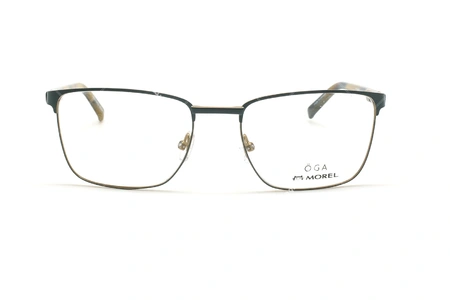 عینک طبی مستطیلی اوگا - OGA 10111O - مشکی بژ - عکاسی وحدت - زاویه روبرو