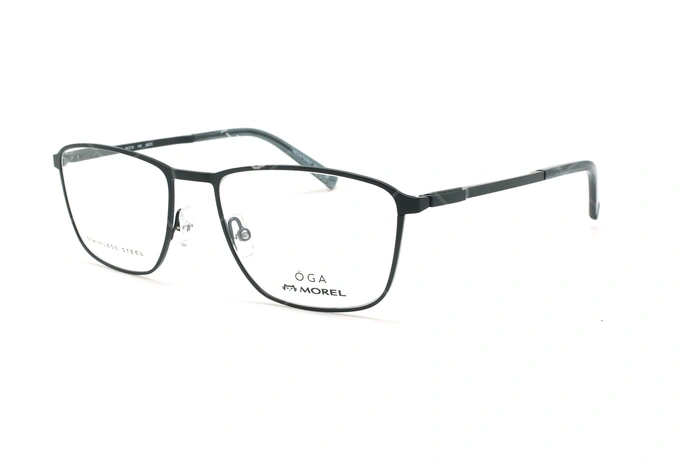 عینک طبی مستطیلی اگا - OGA 10116O - مشکی - عکاسی وحدت - زاویه سه رخ