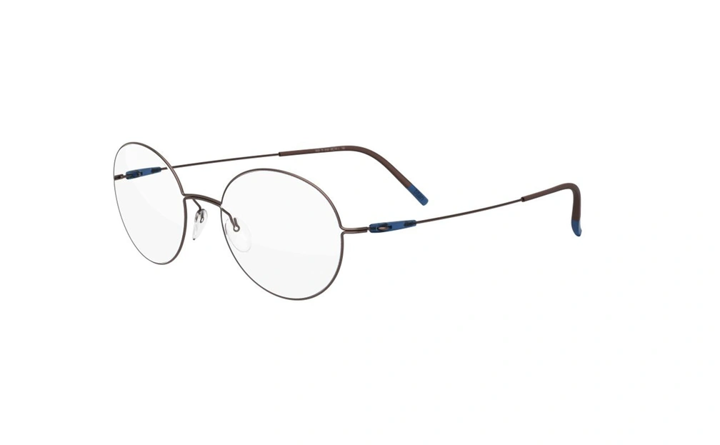 عینک طبی گرد سیلوئت - Silhouette 5509 -طوسی،آبی-طوسی عکس زاویه سه رخ