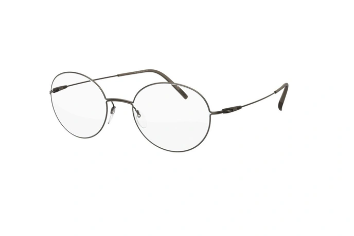 عینک طبی گرد سیلوئت - Silhouette 5509 -طوسی آبی-طوسی- عکس زاویه سه رخ