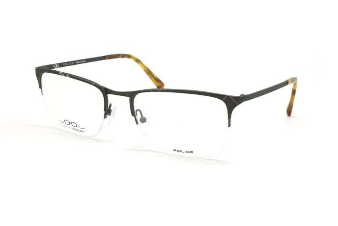 عینک طبی زیر گریف پلیس - POLICE VPL138 INVISIBLE -عکاسی وحدت- عکس زاویه سه رخ