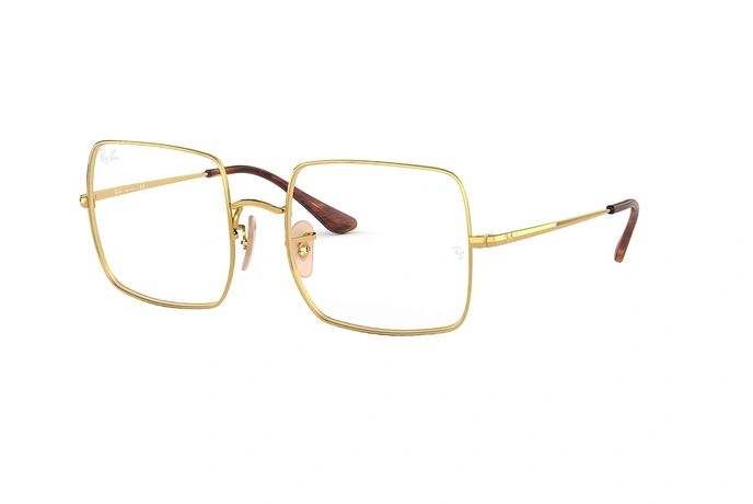 عینک طبی مربعی ری بن - SQUARE RB1971 OPTICS - رنگ طلایی - عکس زاویه روبرو