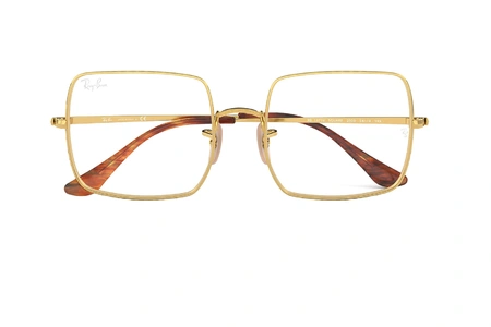 عینک طبی مربعی ری بن - SQUARE RB1971 OPTICS- رنگ طلایی - عکس زاویه روبرو