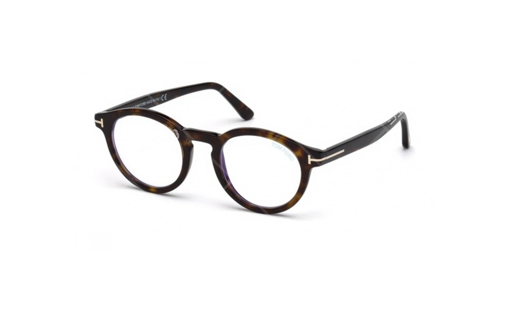 عینک طبی ام فورد - TOM FORD TF5529B - رنگ فریم قهوه ای هاوانا - عکاسی وحدت - عکس زاویه سه رخ