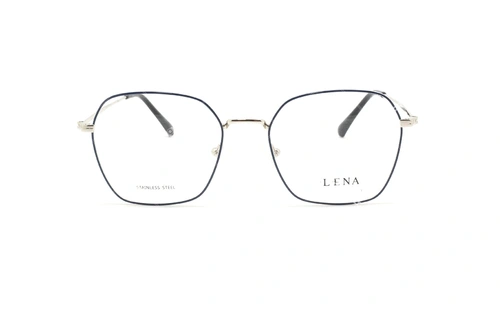 عینک طبی چندضلعی لنا - LENA LE450 - رنک نقره ای - عکاسی وحدت - عکس زاویه روبرو