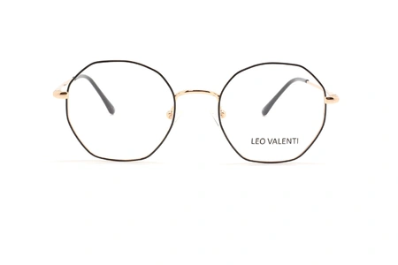 عینک طبی چندضلعی لئوولنتی - LEO VALENTI LV448 - عکاسی وحدت - عکس زاویه روبرو