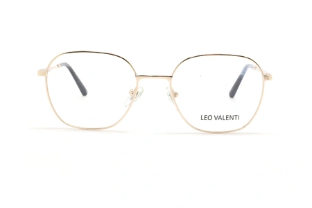 عینک طبی لئو ولنتی - LEOVALENTI LV444 - فریم طلایی - عکاسی وحدت - عگس زاویه روبرو