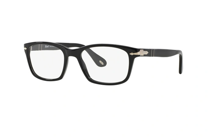 عینک طبی مستطیلی پرسول - PERSOL PO3012V  رنگ مشکی مات- عکس از زاویه سه رخ
