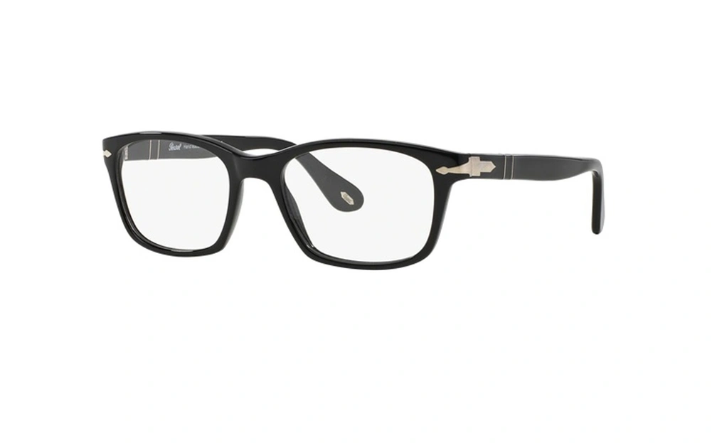 عینک طبی مستطیلی پرسول - PERSOL PO3012V  رنگ مشکی مات- عکس از زاویه سه رخ