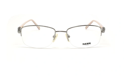 عینک طبی زیرگریف هاوک - HAWK HW6982 - رنگ فریم نقره ای- عکاسی وحدت - عکس زاویه روبرو