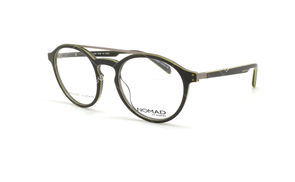 عینک گرد دوپل نوماد - NOMAD 3108N - فریم طوسی - عکاسی وحدت - عکس زاویه سه رخ
