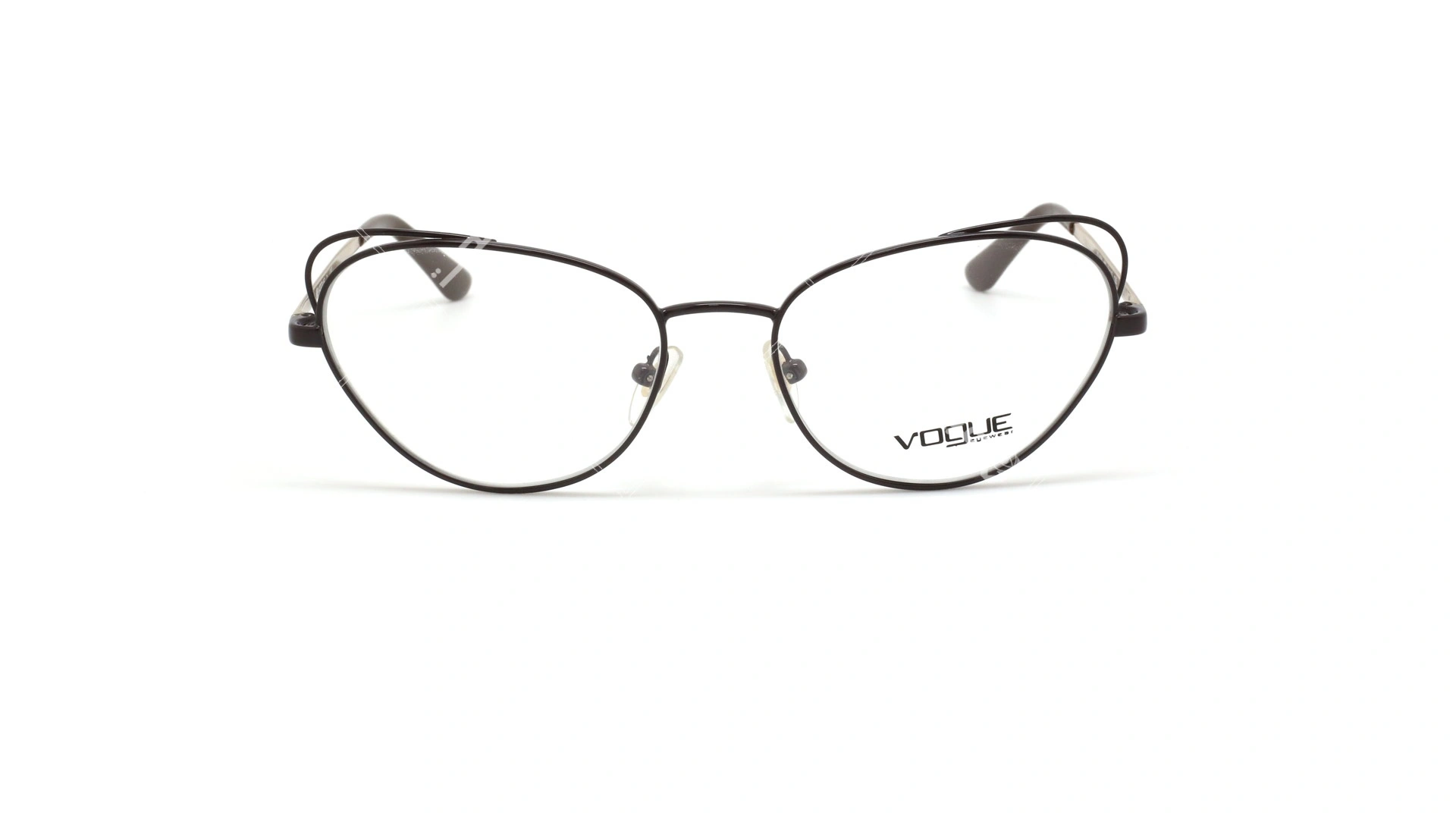 عینک گربه ای زنانه وگ - VOGUE VO4056 - رنگ مشکی و طلایی- عکاسی وحدت - عکس زاویه روبرو