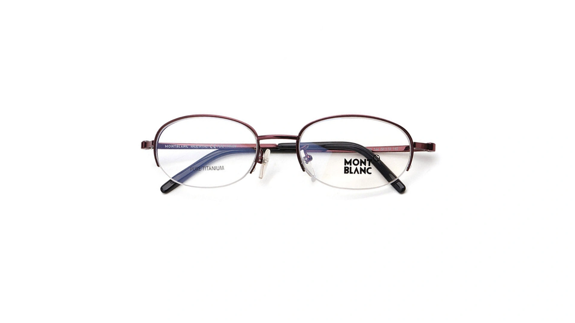 عینک طبی زیر گریف مونت بلانک - MONTBLANC MB95 - رنگ نقره ای - اپتیک وحدت - عکس زاویه روبرو