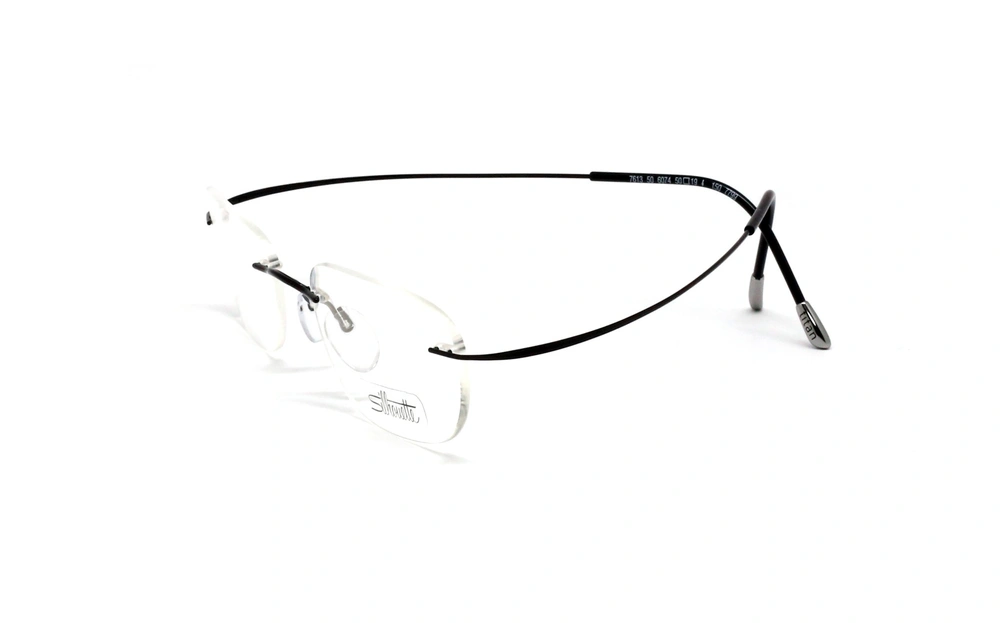 عینک طبی گریف سیلوئت -SILHOUETTE 7613-  مشکی- اپتیک وحدت - عکس زاویه سه رخ