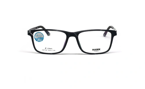 عینک طبی رویه دار هاوک - HAWK HW7187-رنگ مشکی - عکاسی وحدت - عکس از زاویه روبرو