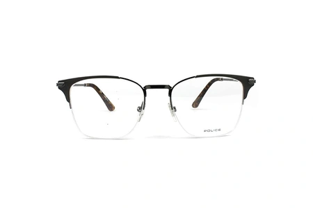 عینک طبی زیرگریف پلیس - رنگ طلایی - اپتیک وحدت - عکس از زاویه روبرو