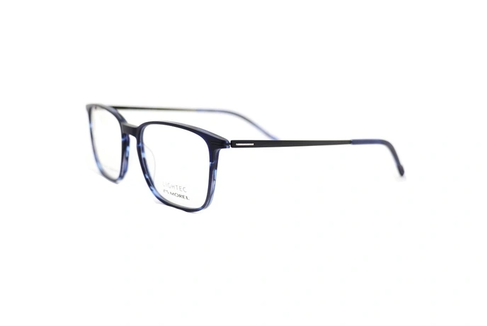 عینک طبی Lightec - دسته فلزی بدنه کائوچویی - زاویه سه رخ