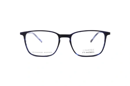 عینک طبی Lightec - دسته فلزی بدنه کائوچویی - زاویه روبرو
