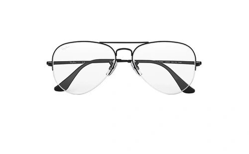 عینک طبی زیرگریف طرح خلبانی ری بن - Rayban - رنگ مشکی - زاویه روبرو