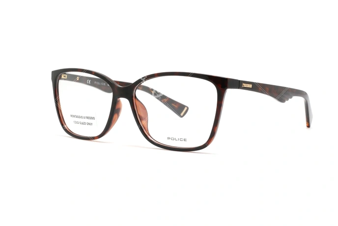 عینک طبی مربعی شکل قهوه ای هاوانا پلیس VPL504N - عکاسی وحدت - زاویه سه رخ