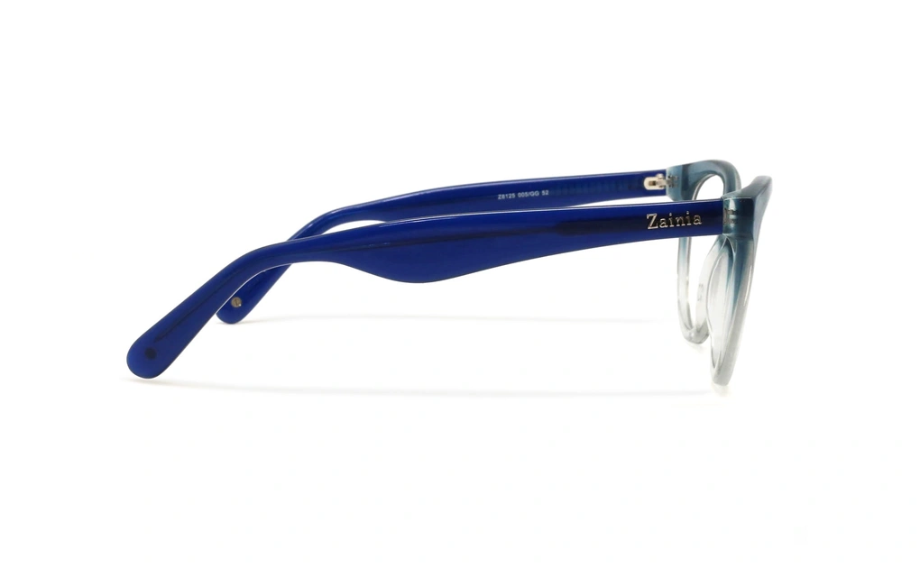 عینک طبی گربه ای آبی رنگ زینیا Z8125 005/GG - عکاسی وحدت - زاویه کنار